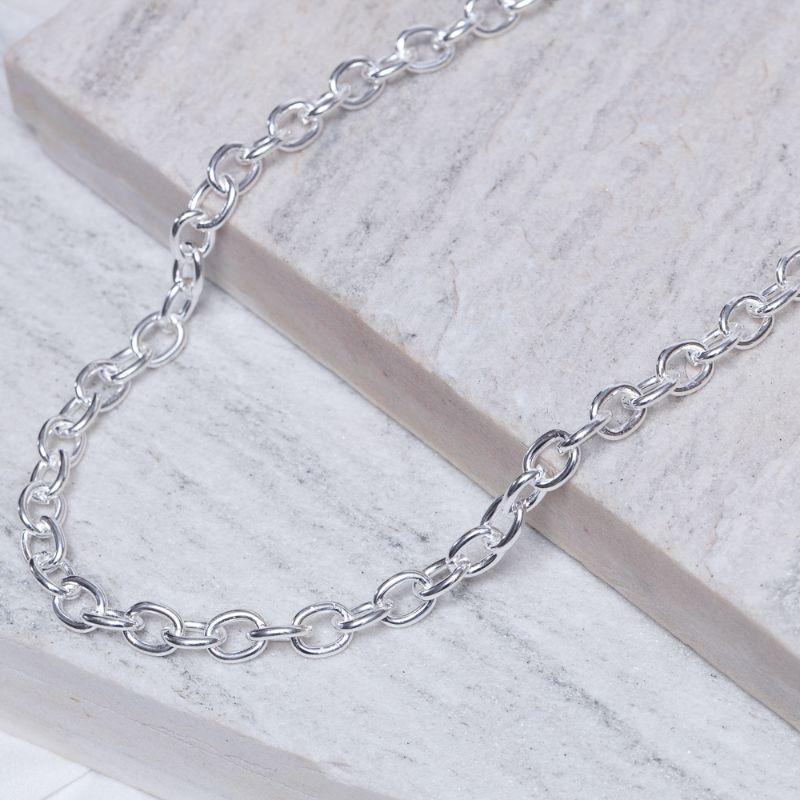 CHOKER ELO CARTIER OVAL BANHO PRATA