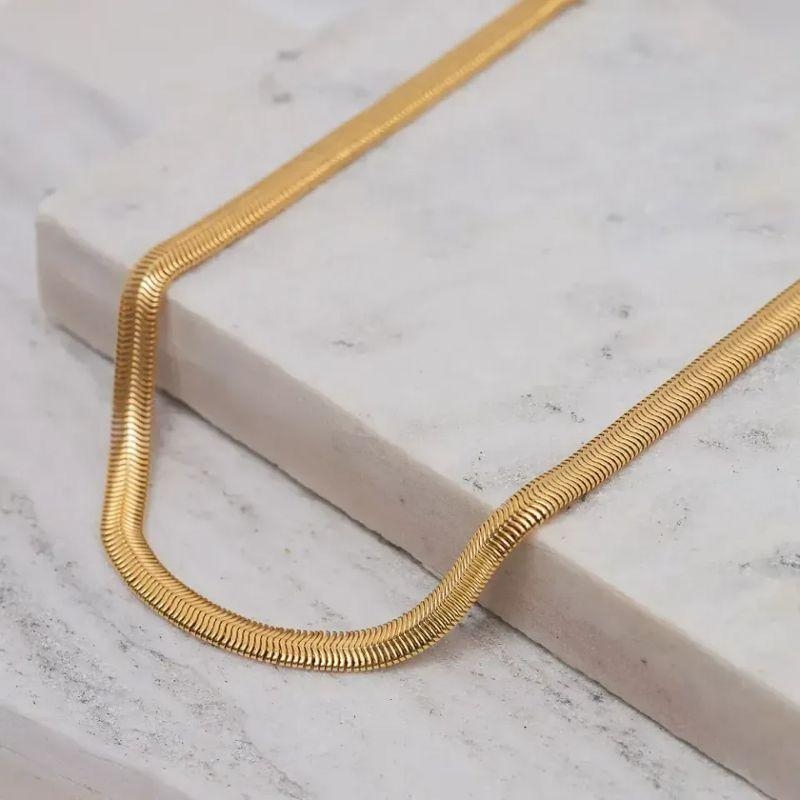 COLAR MALHA ALEMÃ M BANHO OURO 18K