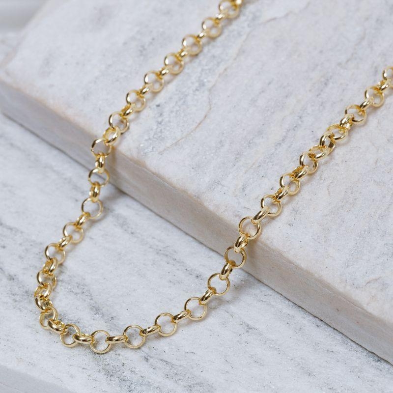 CORRENTE ELO PORTUGUÊS M 6MM BANHO OURO 18K