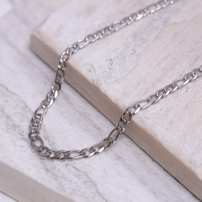 CORRENTE MASCULINA ELOS DUPLOS EM AÇO INOX