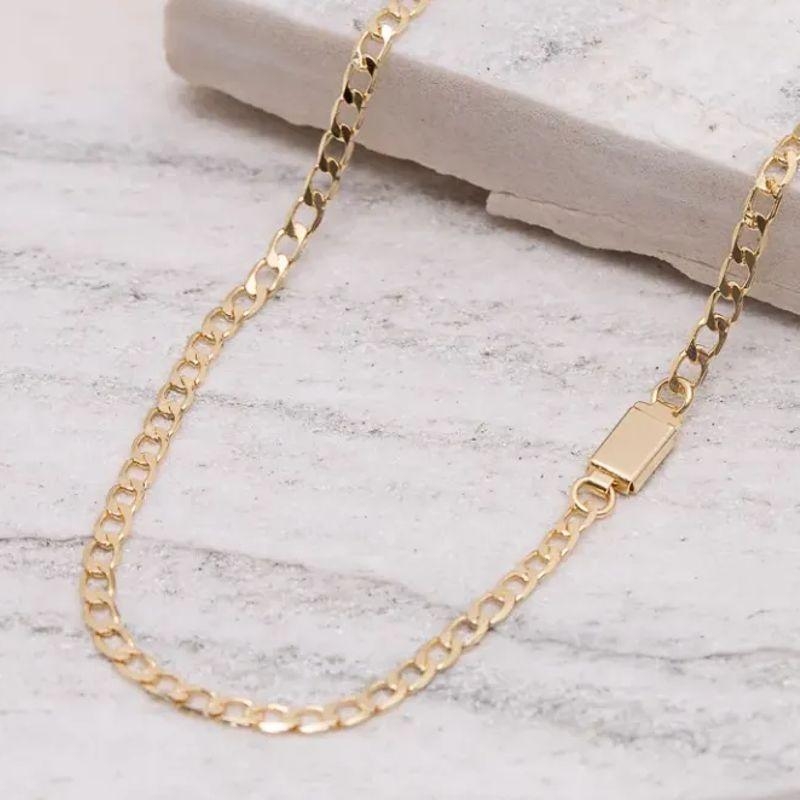 CORRENTE MASCULINA ELOS GRUMET 3.8MM BANHO OURO 18K