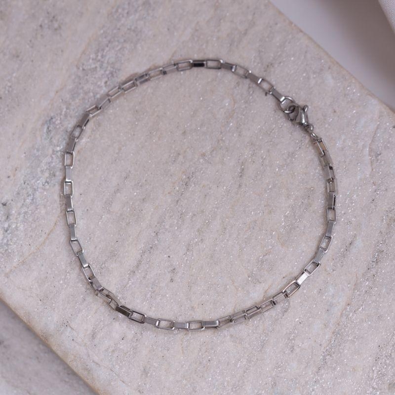 PULSEIRA MASCULINA ELOS CARTIER TIJOLINHO EM AÇO INOX