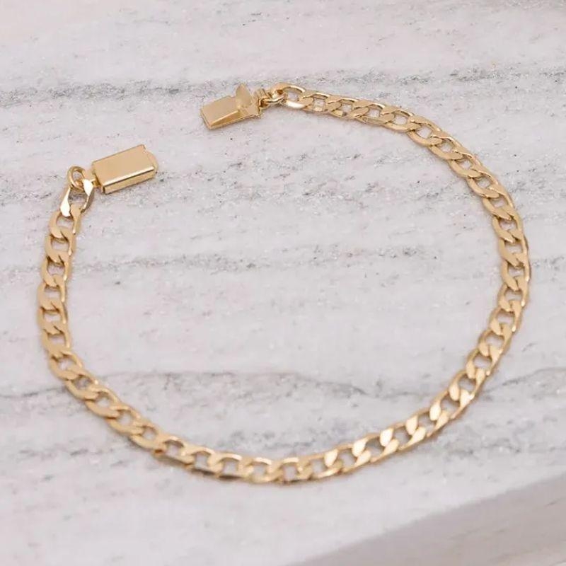 PULSEIRA MASCULINA ELOS GRUMET 3MM BANHO OURO 18K