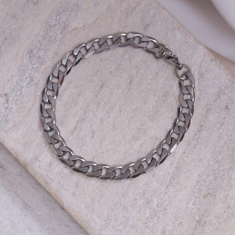 PULSEIRA MASCULINA ELOS GRUMET AÇO INOX