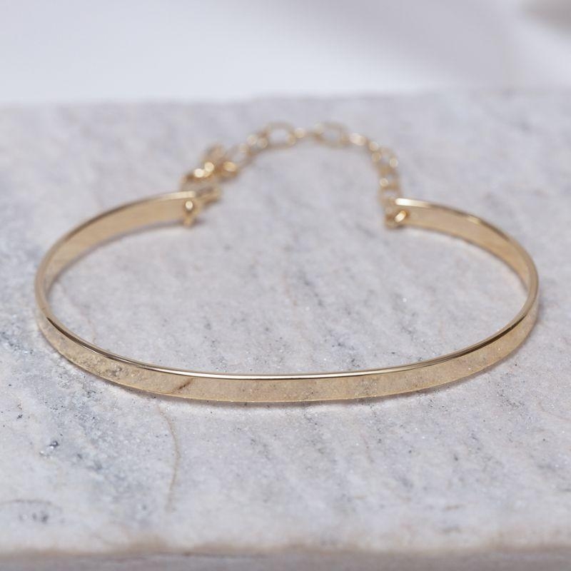 BRACELETE DELICADO LISO BANHO OURO 18K
