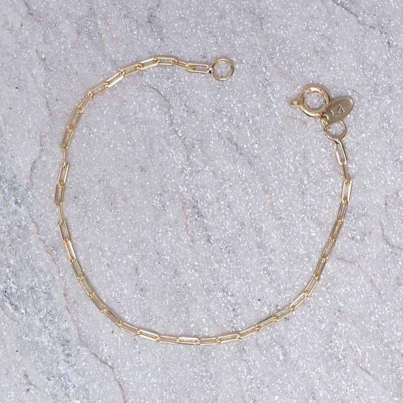 PULSEIRA INFANTIL MASCULINA ELO CARTIER BANHO OURO 18K