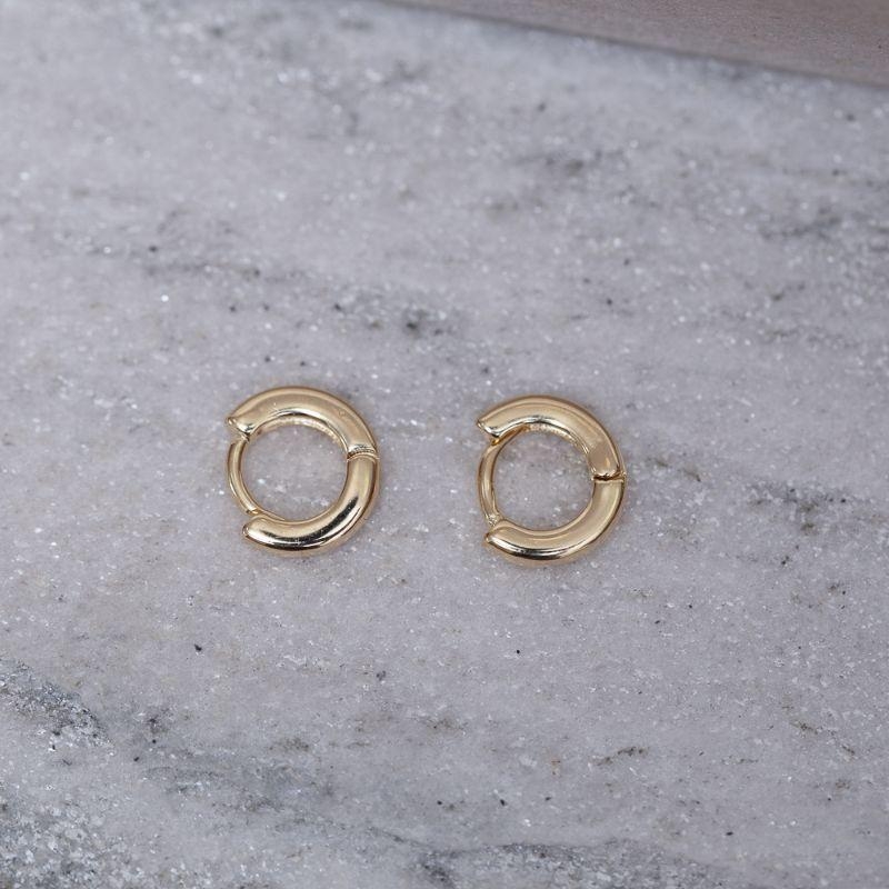 BRINCO ARGOLINHA LISA PP BANHO OURO 18K