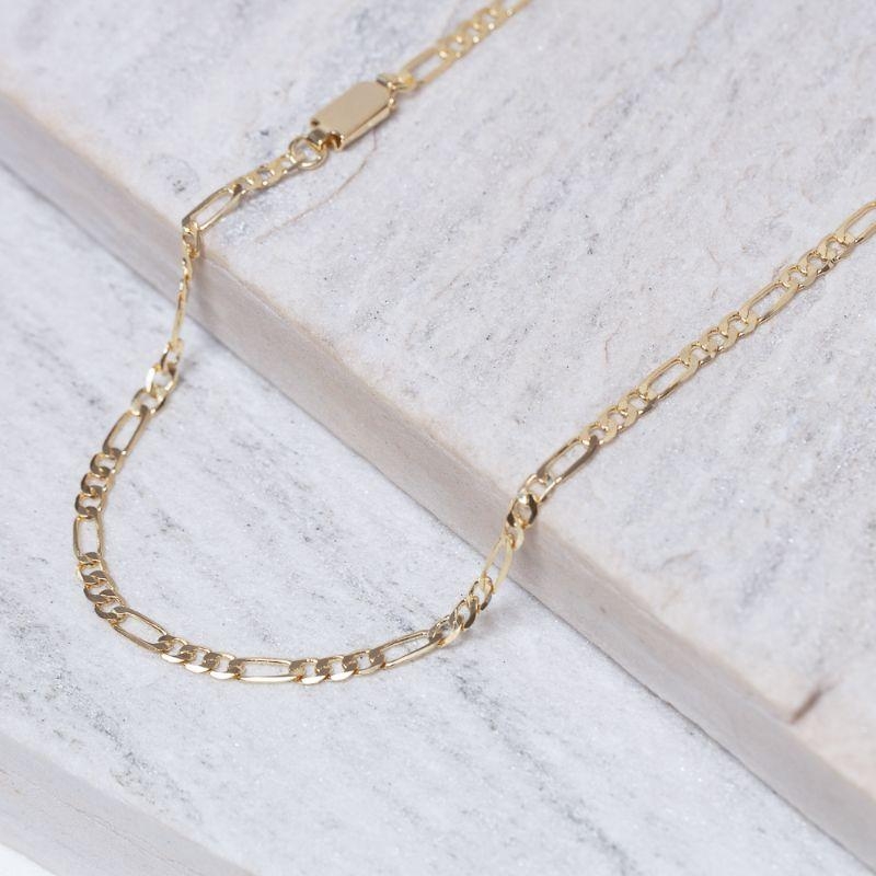 CORRENTE MASCULINA ELOS DUPLOS BANHO OURO 18K