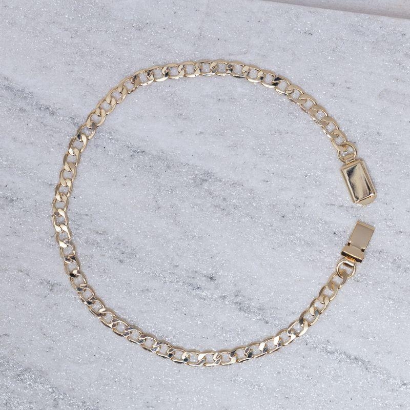 PULSEIRA MASCULINA ELOS GRUMET BANHO OURO 18K