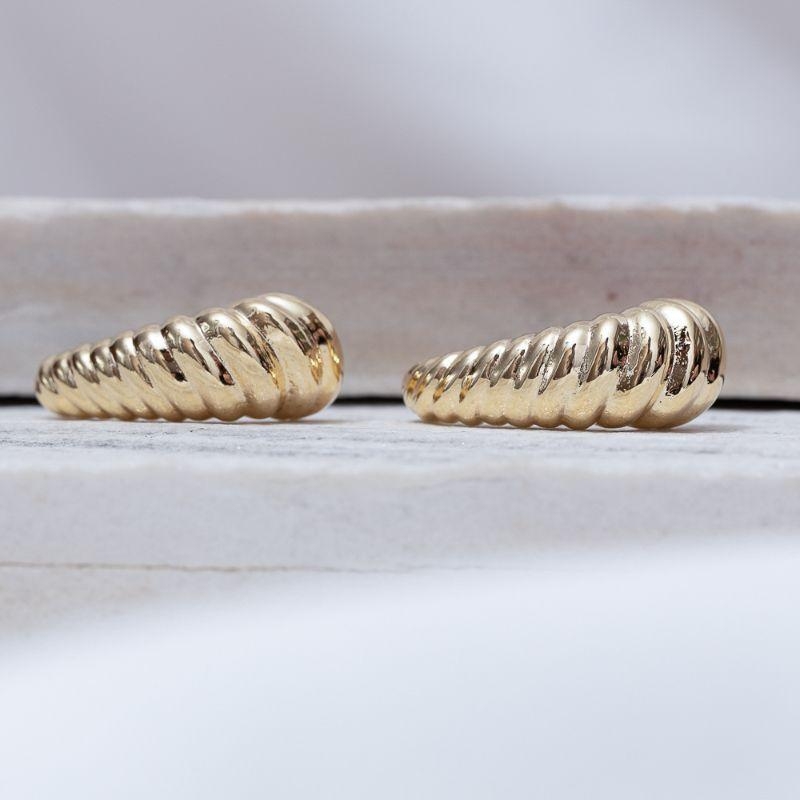 BRINCO EAR CUFF CARACOL BANHO OURO 18K