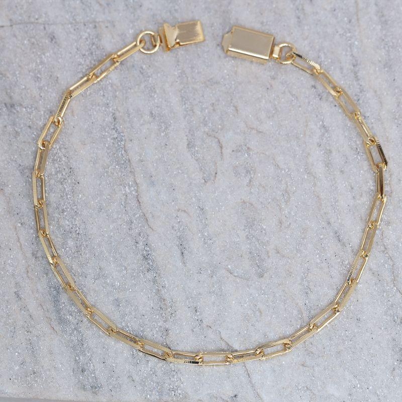 PULSEIRA MASCULINA ELOS CARTIER M BANHO OURO 18K
