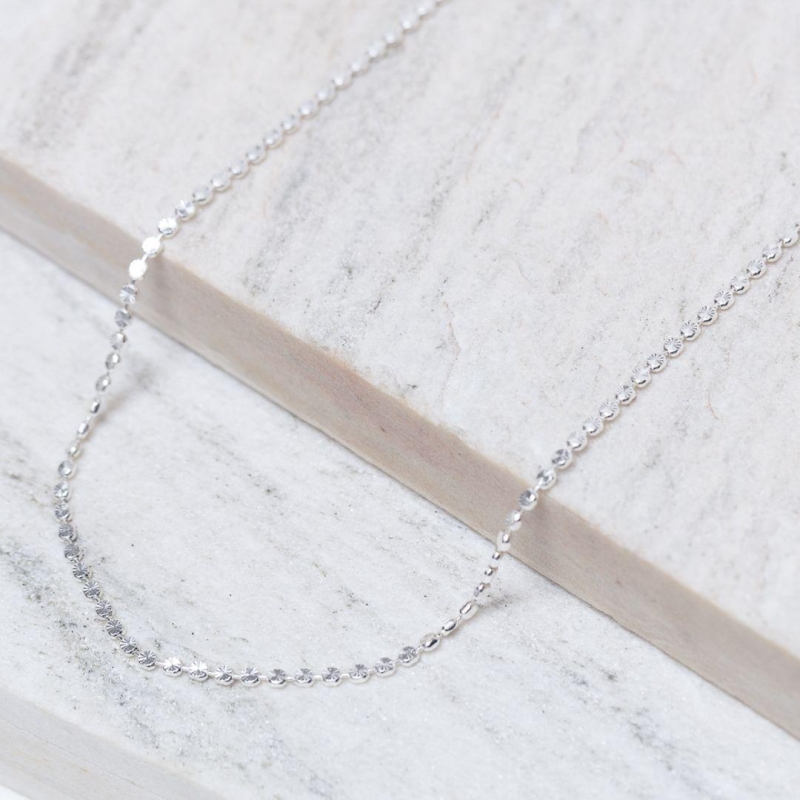 CHOKER BOLINHA DIAMANTADA BANHO PRATA