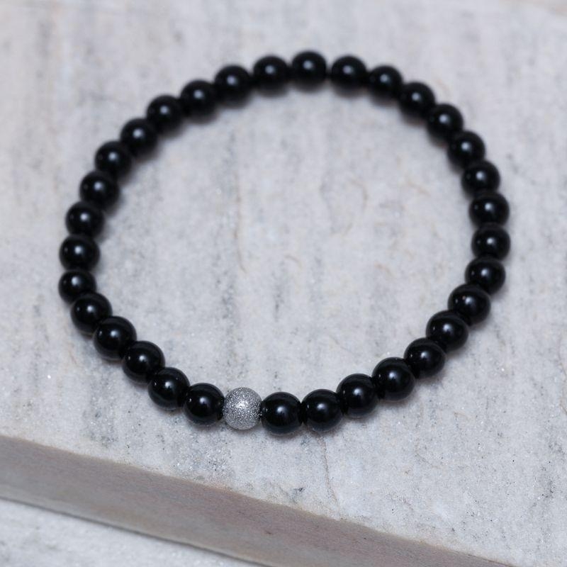 PULSEIRA BOLAS PEDRA ÔNIX