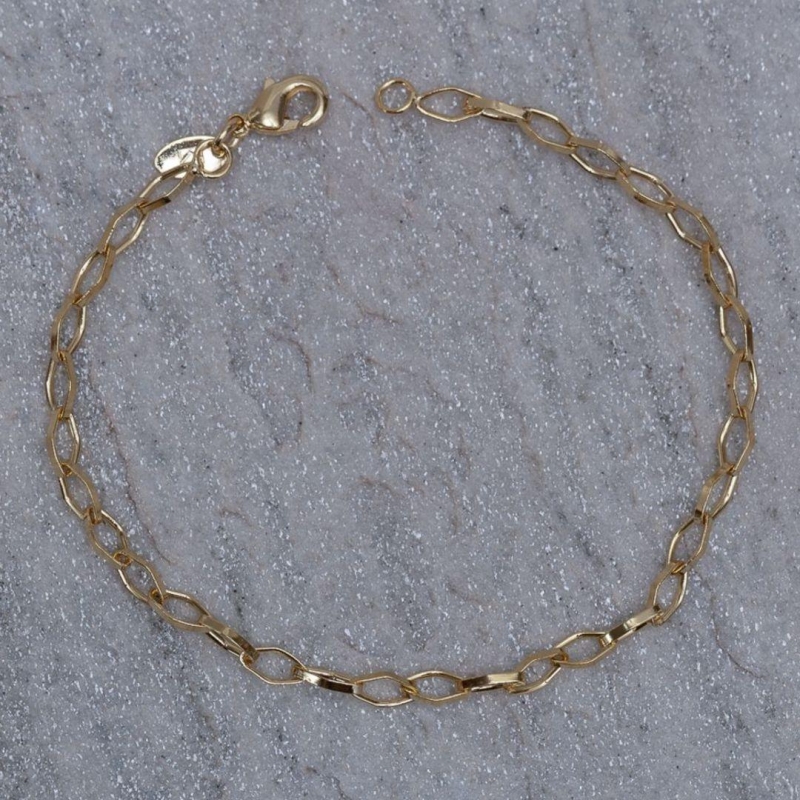 PULSEIRA ELOS LOSANGO BANHO 18K