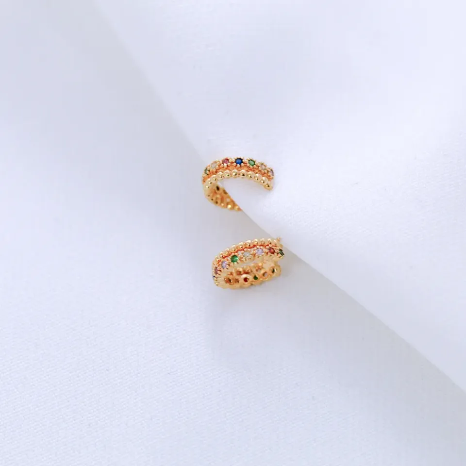BRINCO PIERCING ZIRCÔNIAS COLORIDAS