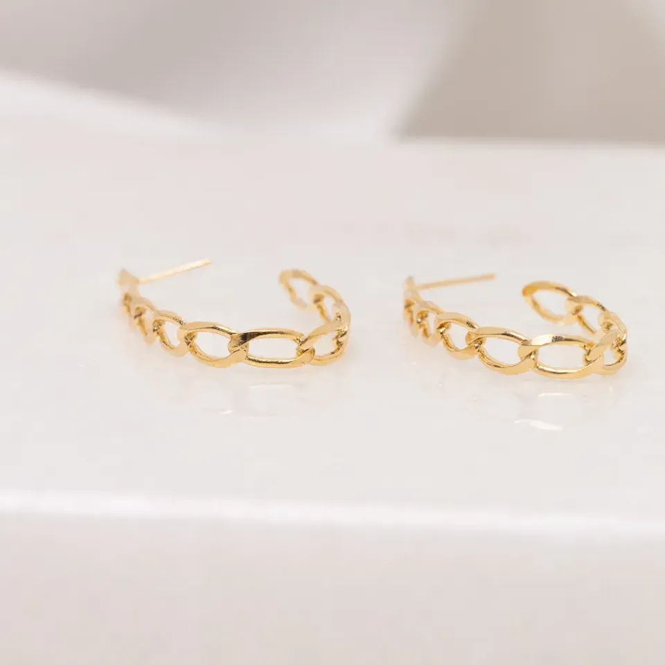 BRINCO ARGOLA M CORRENTE BANHO OURO 18K