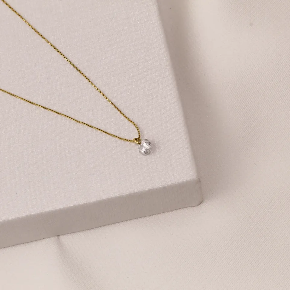 COLAR PONTO DE LUZ PP BANHO OURO 18K