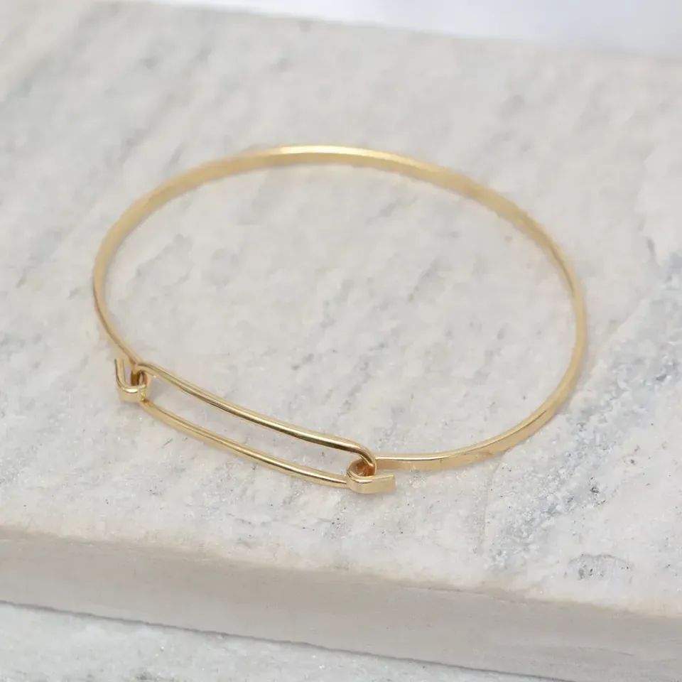 BRACELETE PERSONALIZÁVEL LISO M BANHO OURO 18K