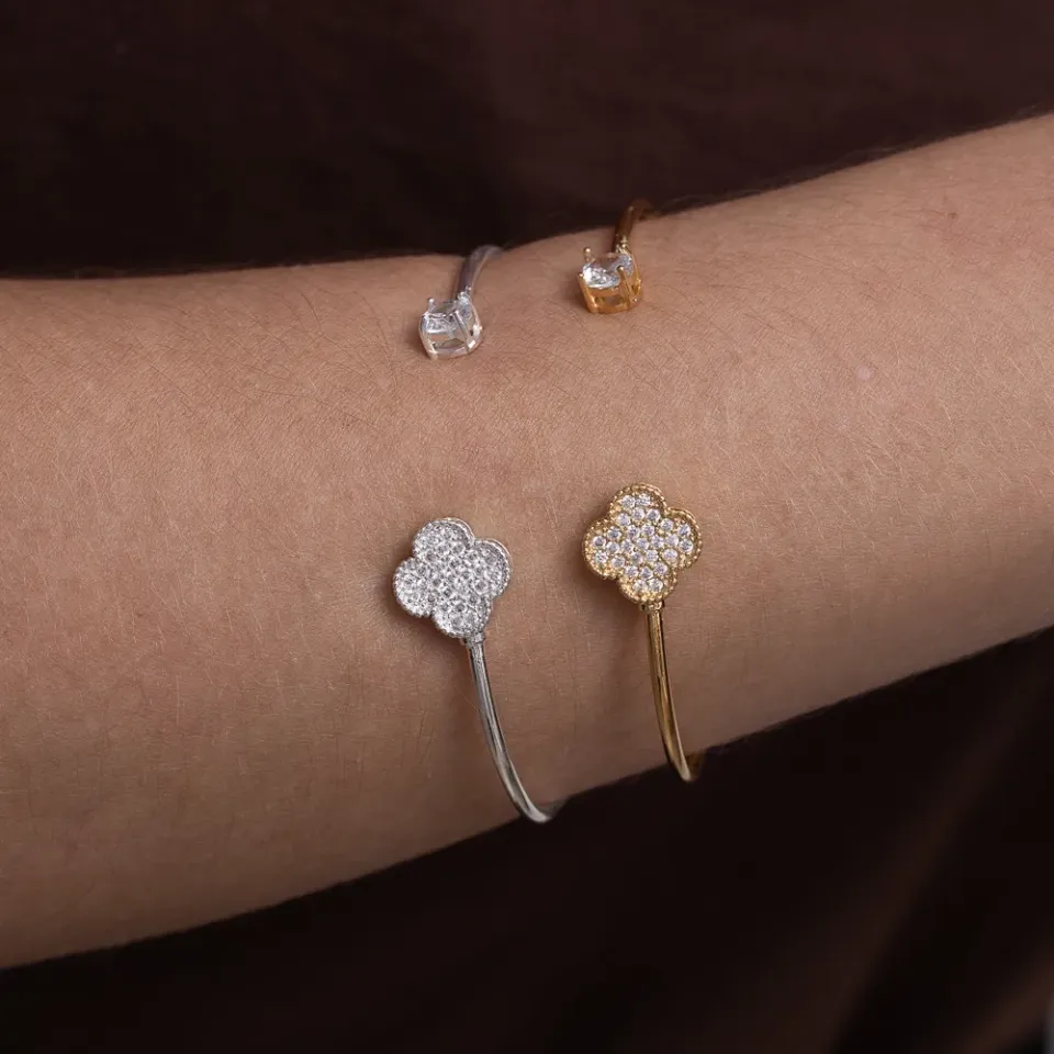 BRACELETE VIRGÍNIA COM ZIRCÔNIAS BANHO OURO 18K