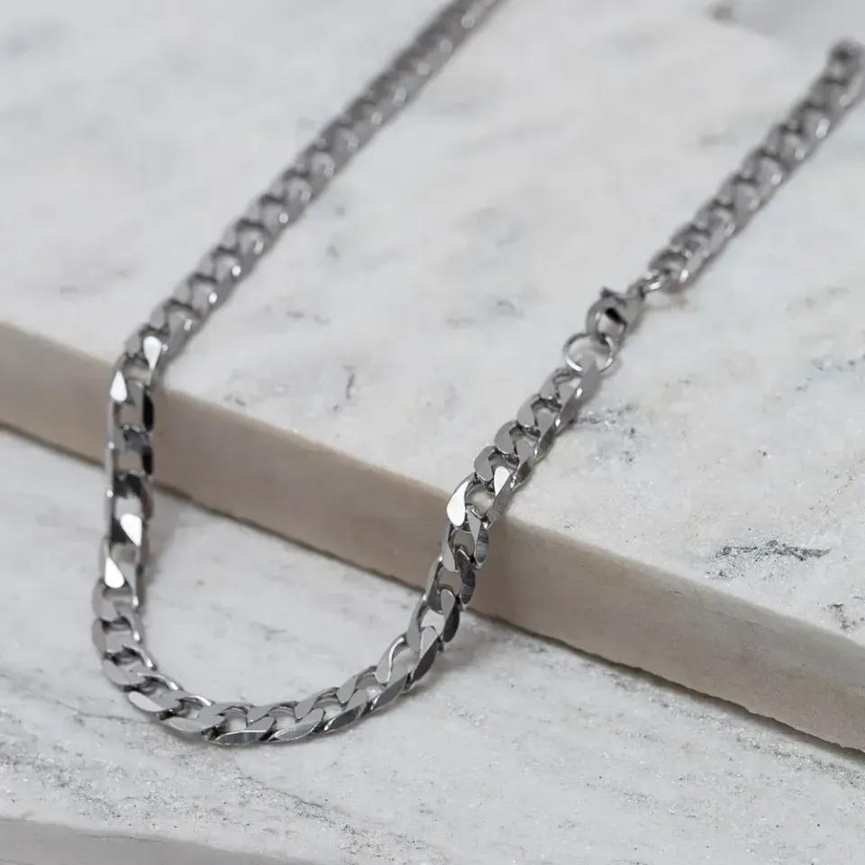 CORRENTE MASCULINA ELOS GRUMET AÇO INOX