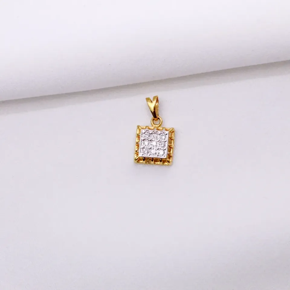 PINGENTE BÁSICO COM RÓDIO BRANCO BANHO OURO 18K