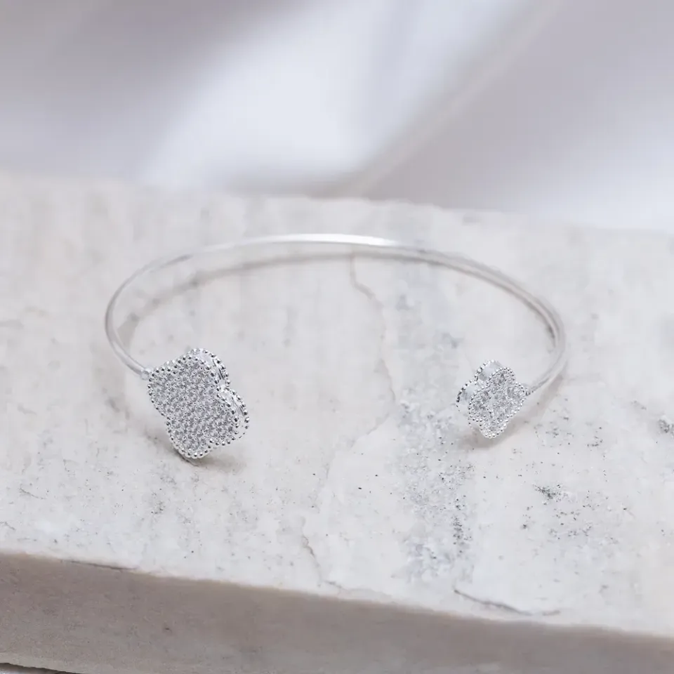 BRACELETE VIRGINIA DUPLO CRAVEJADO BANHO PRATA
