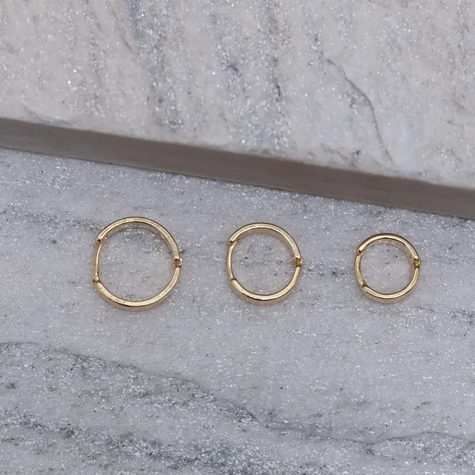 BRINCO ARGOLA M LISA TRIO BANHO OURO 18K