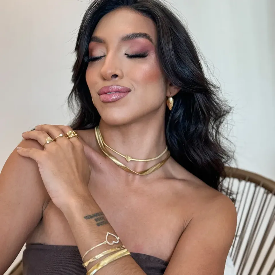 PULSEIRA FIO ALEMÃO GG BANHO OURO 18K