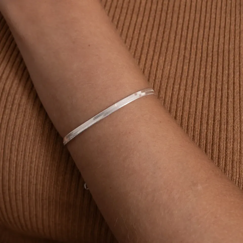 PULSEIRA FITA ESPELHADA M BANHO PRATA