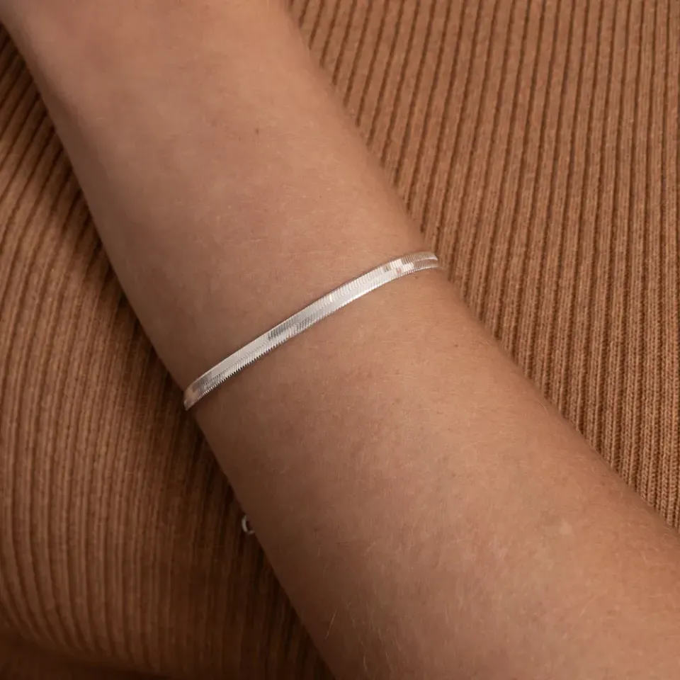 PULSEIRA FITA ESPELHADA M BANHO PRATA