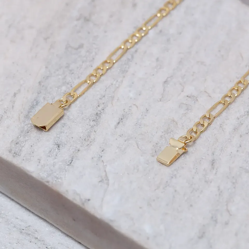CORRENTE MASCULINA ELOS DUPLOS BANHO OURO 18K