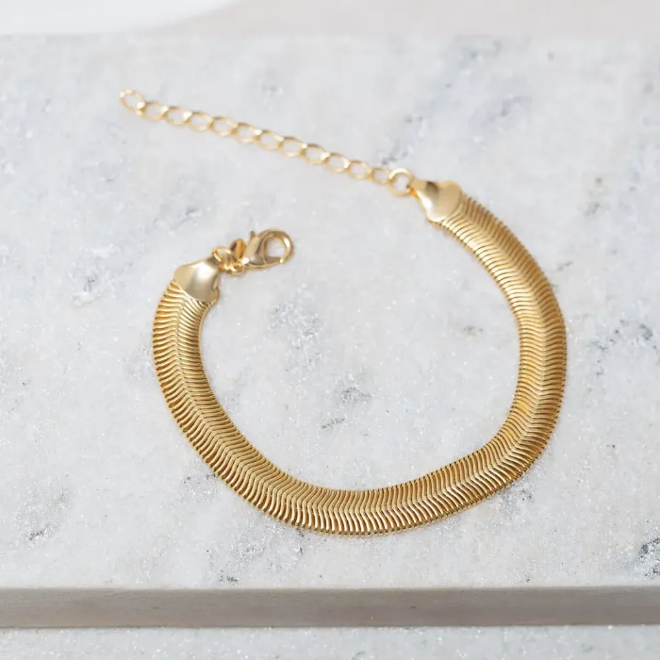 PULSEIRA FIO ALEMÃO GG BANHO OURO 18K