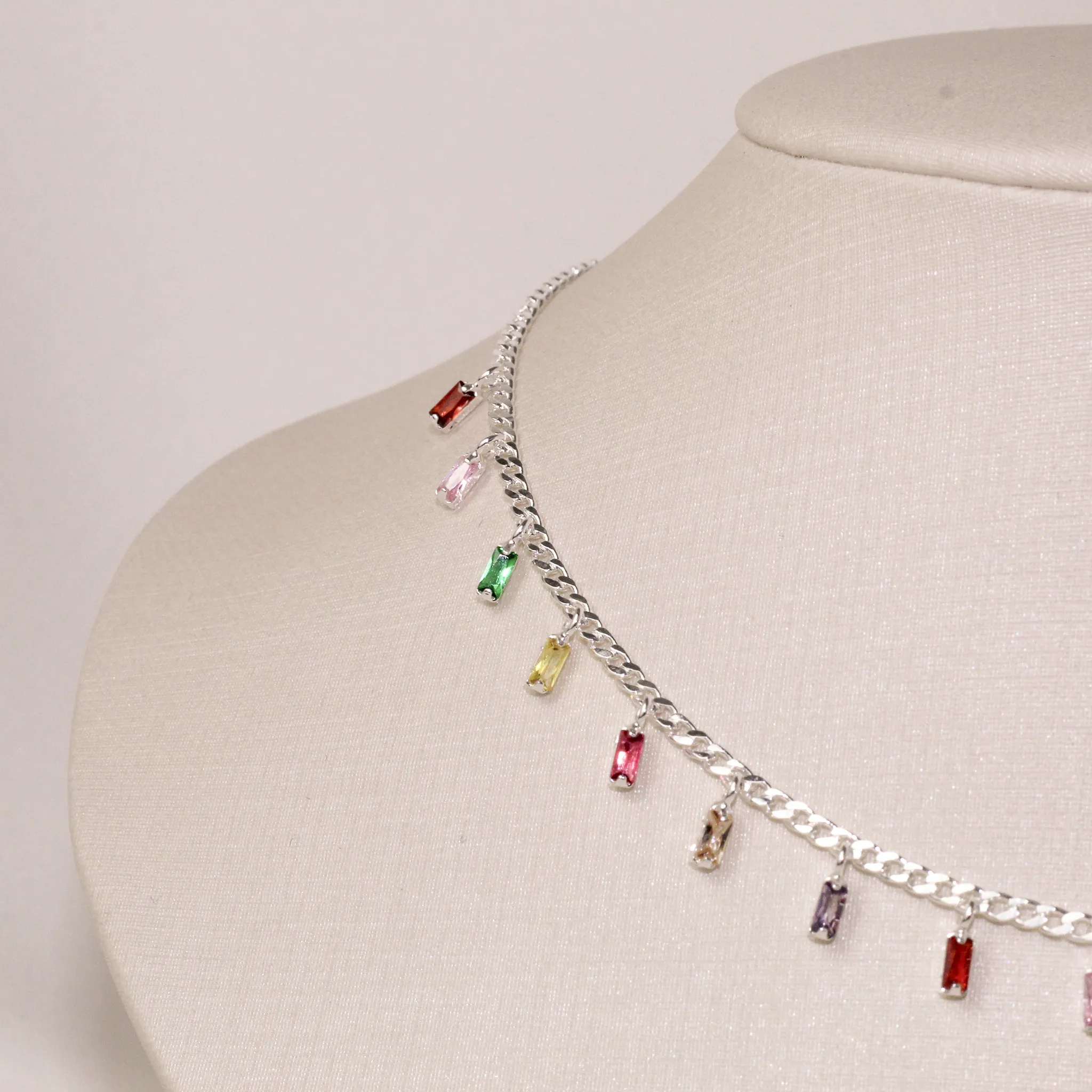 CHOKER ZIRCÔNIA NAVETE COLORIDA