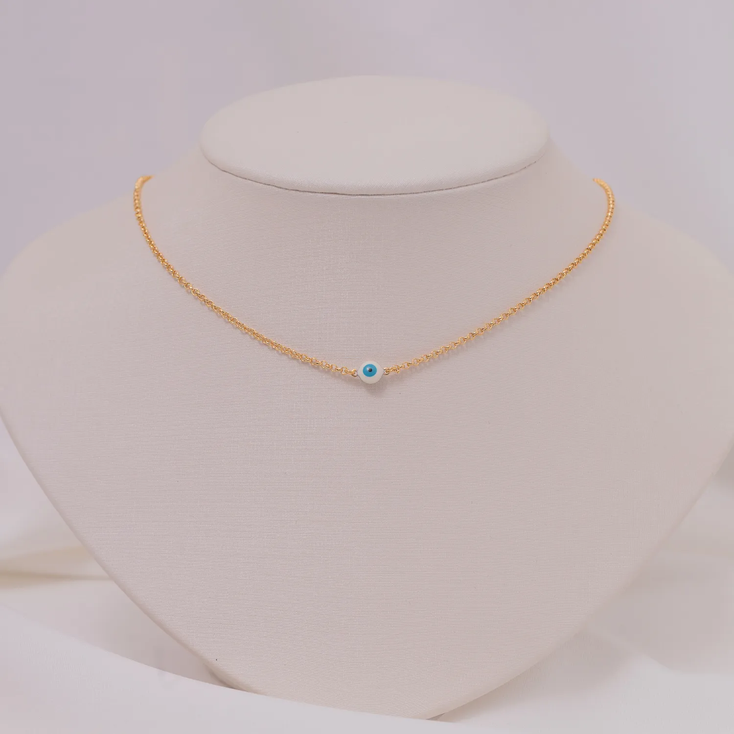 CHOKER OLHO GREGO BANHO OURO 18K