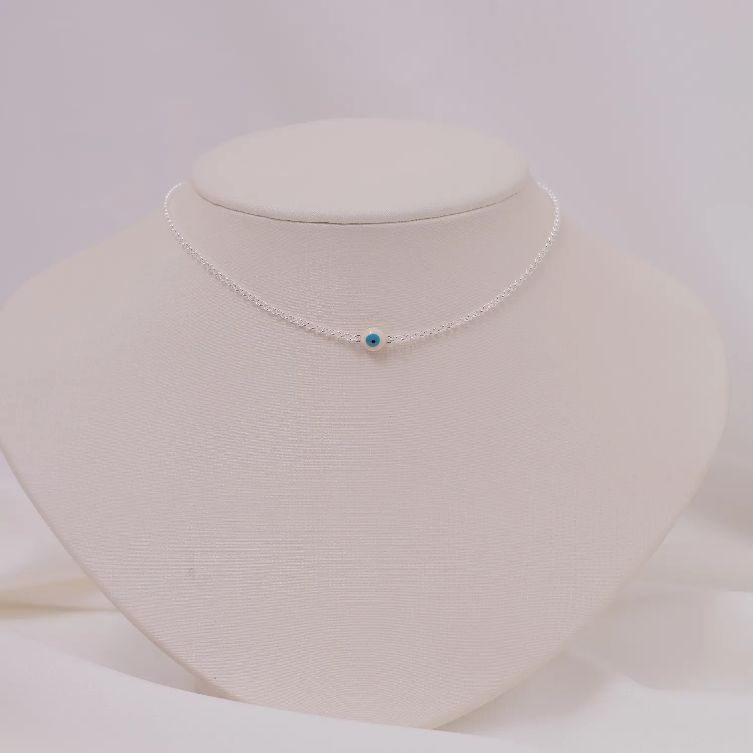 CHOKER OLHO GREGO BANHO PRATA