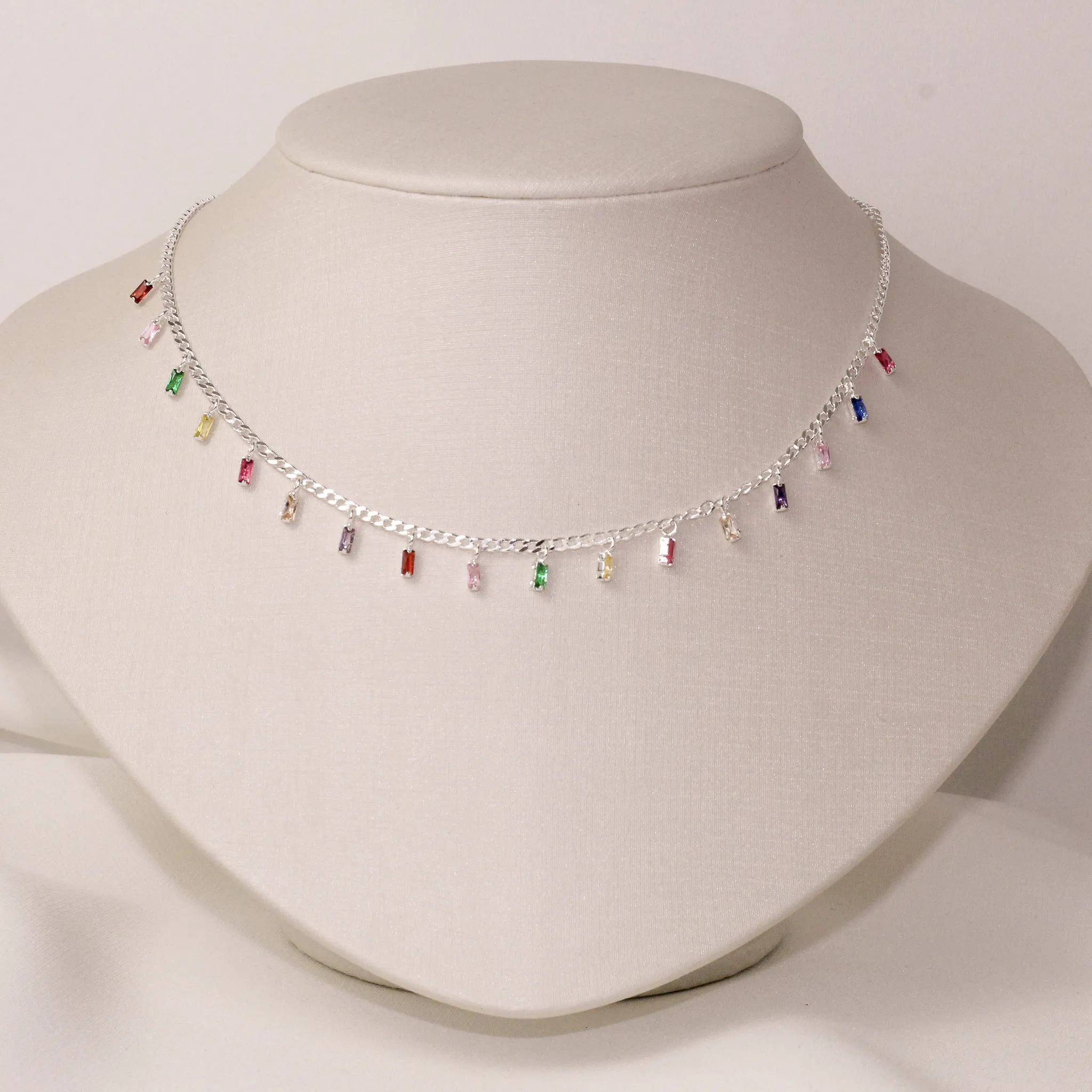 CHOKER ZIRCÔNIA NAVETE COLORIDA
