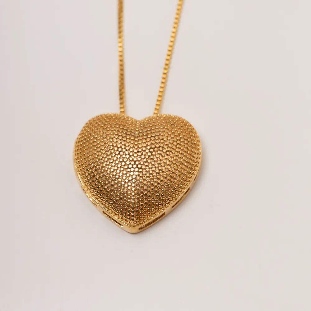 CONJUNTO CORAÇÃO BANHO OURO 18K