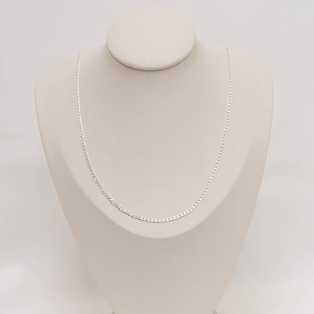 COLAR GRUMET FEMININO LONGO BANHO PRATA