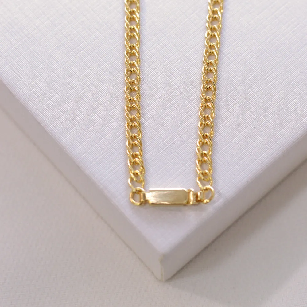 CORRENTE MASCULINA GRUMET BANHO OURO 18K