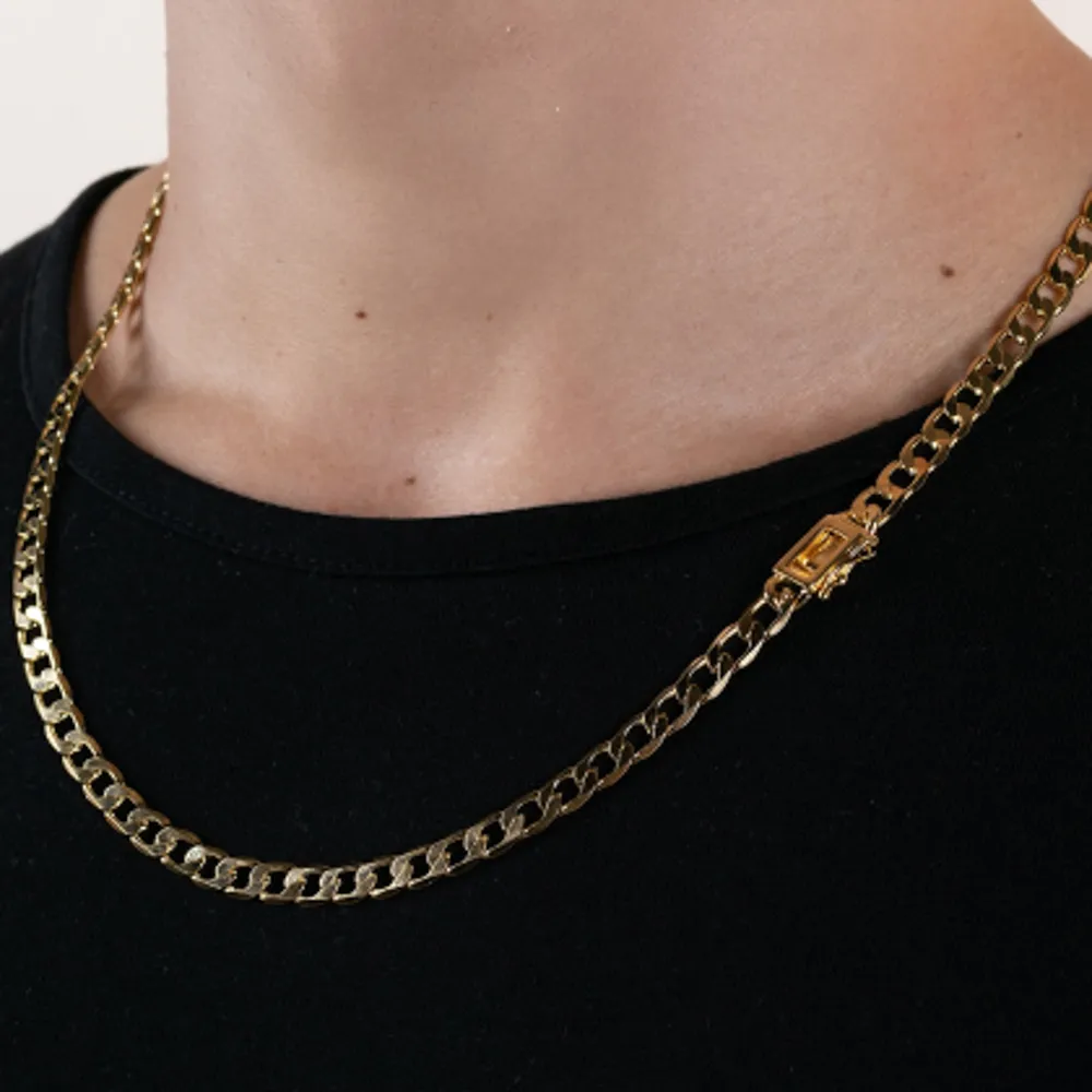 CORRENTE MASCULINA GRUMET 3.8 BANHO OURO 18K