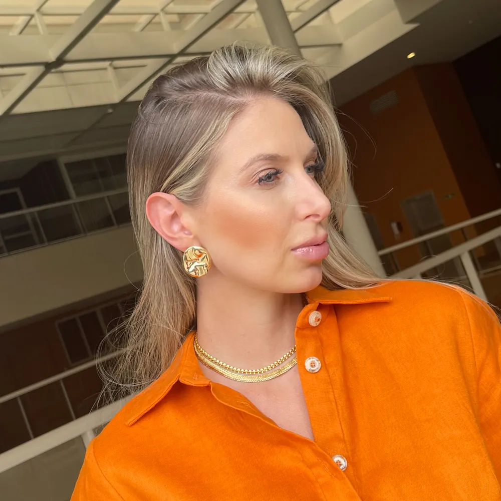 CHOKER MALHA EGÍPCIA BANHO OURO 18K
