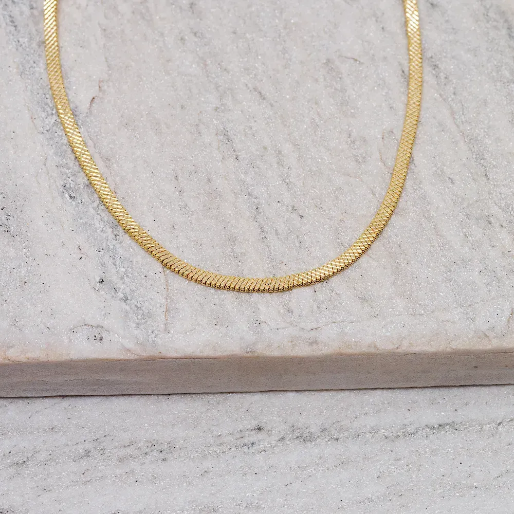 CHOKER LAMINADA BANHO OURO 18K