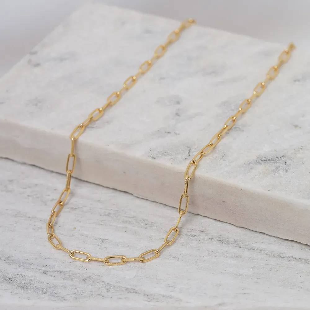 CORRENTE MASCULINA ELOS CARTIER BANHO OURO 18K
