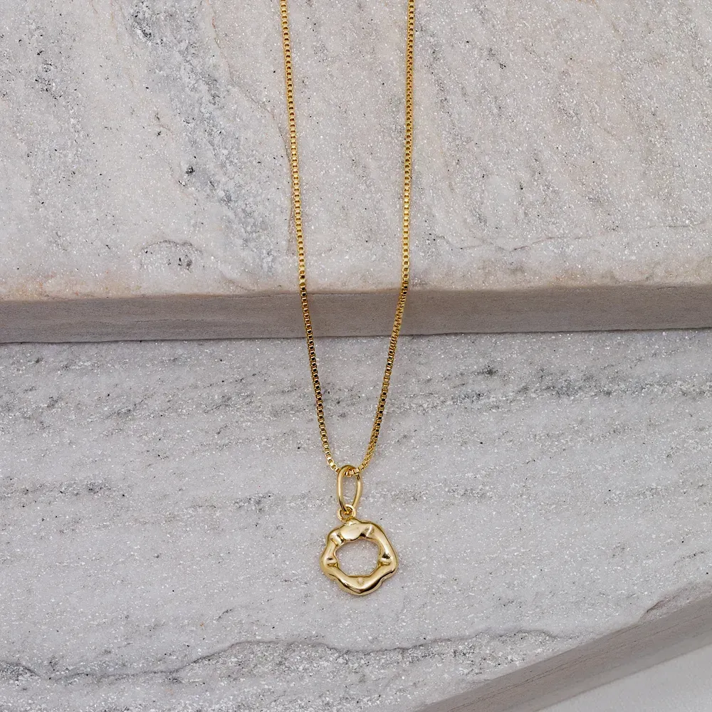COLAR ORGÂNICO P BANHO OURO 18K