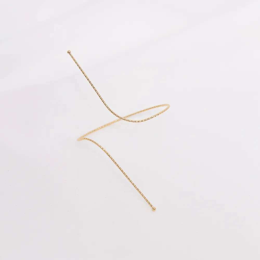 BRACELETE  LISO ARAMADO BANHO OURO 18K