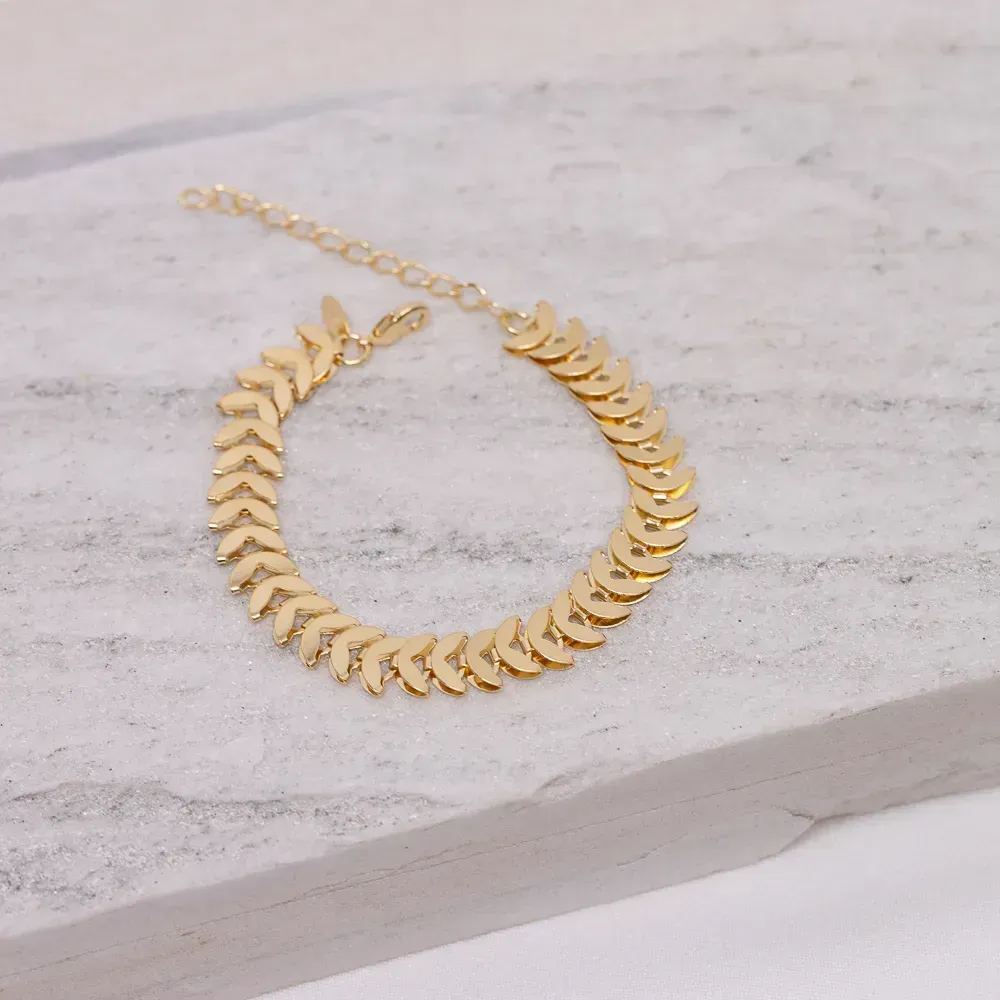 PULSEIRA ESCAMAS BANHO OURO 18K