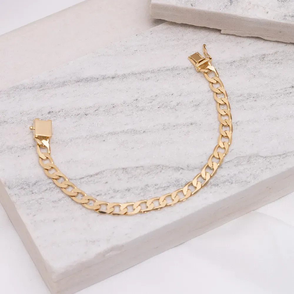 PULSEIRA GROSSA PREMIUM TRADICIONAL 20MM BANHO OURO 18K