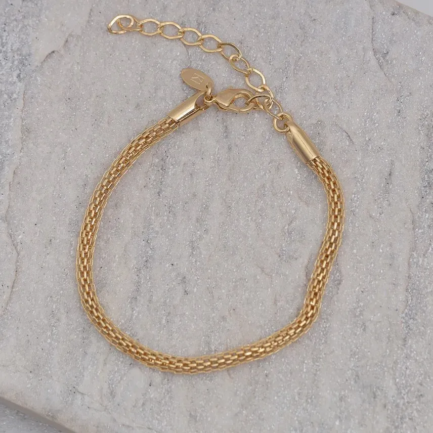 PULSEIRA OCA ARAMADA PP BANHO OURO 18K