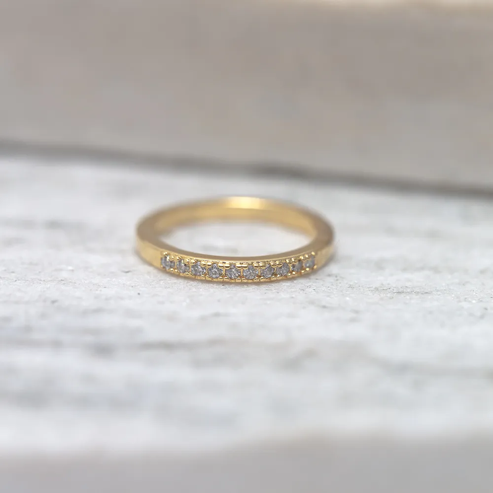 ANEL FALANGE COM ZIRCÔNIAS CRISTAIS BANHO OURO 18K