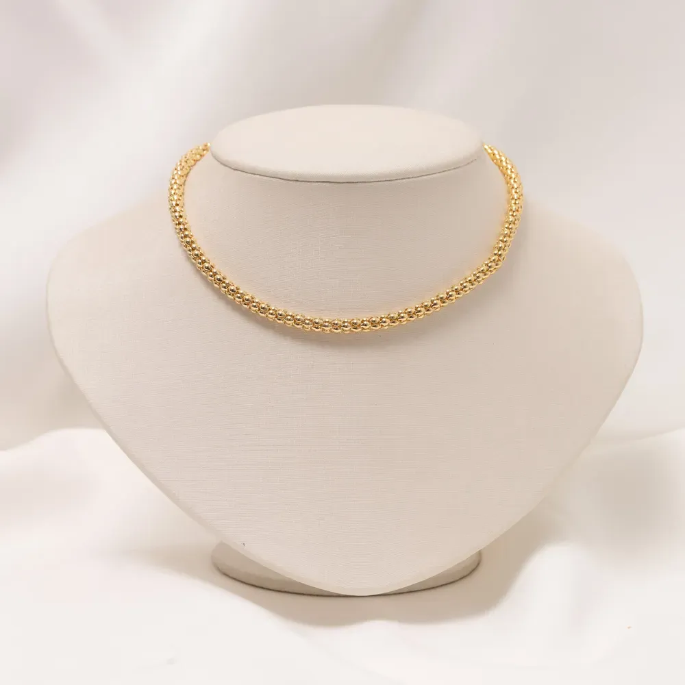 COLAR ''MORANGO'' BANHO OURO 18K